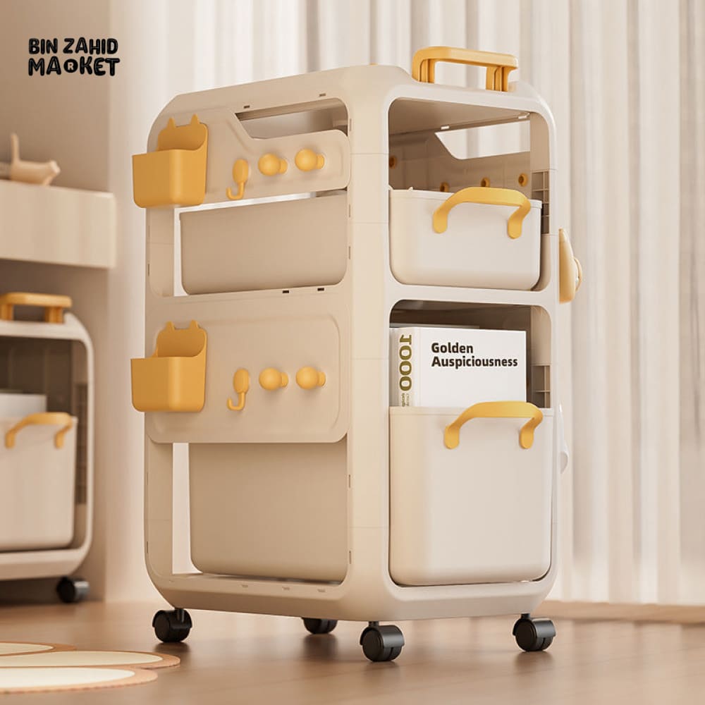 MULTIPURPOSE MOVABLE STORAGE ORGANIZER CART - 2 LAYER