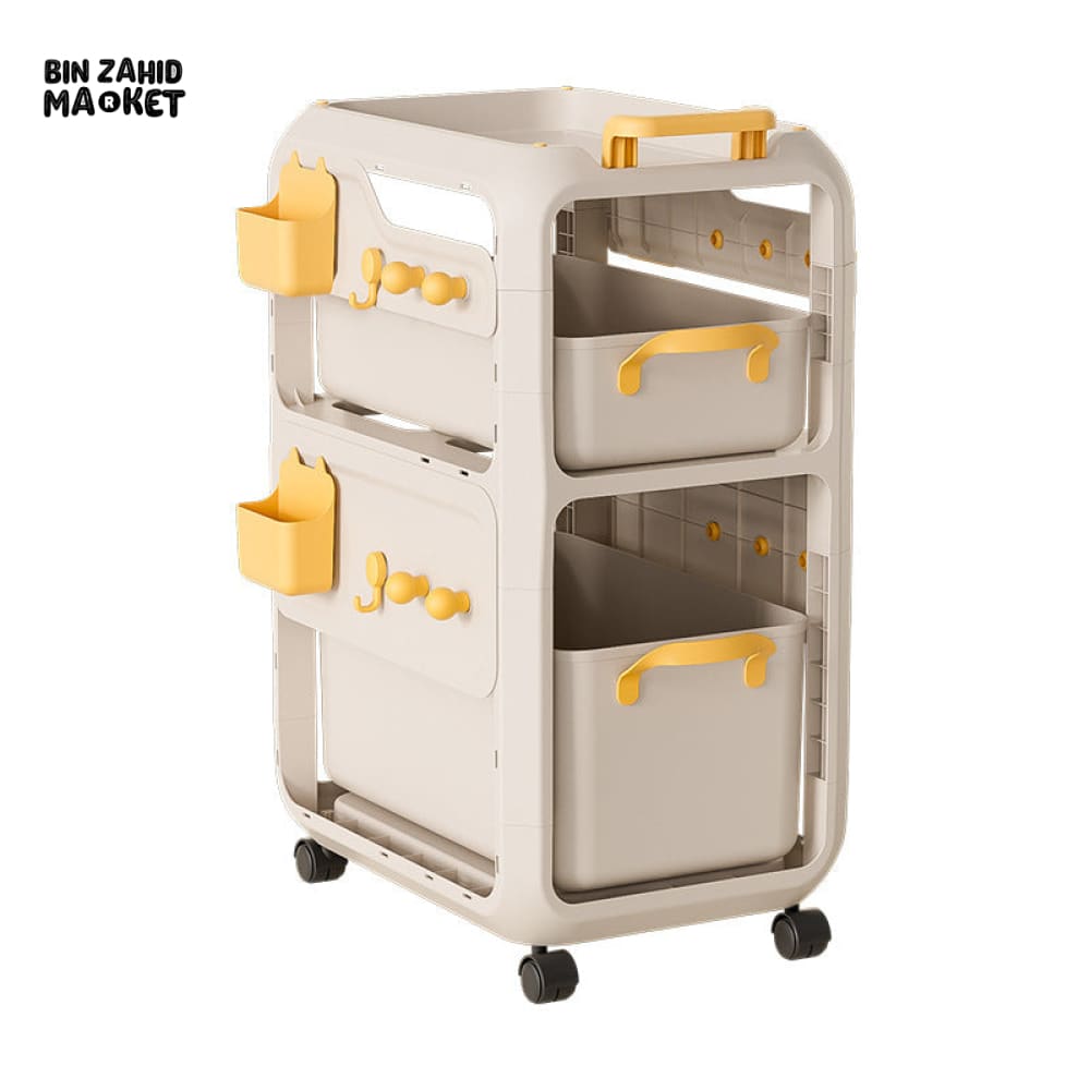 MULTIPURPOSE MOVABLE STORAGE ORGANIZER CART - 2 LAYER