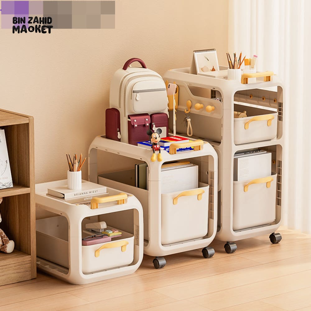 MULTIPURPOSE MOVABLE STORAGE ORGANIZER CART - 3 LAYER