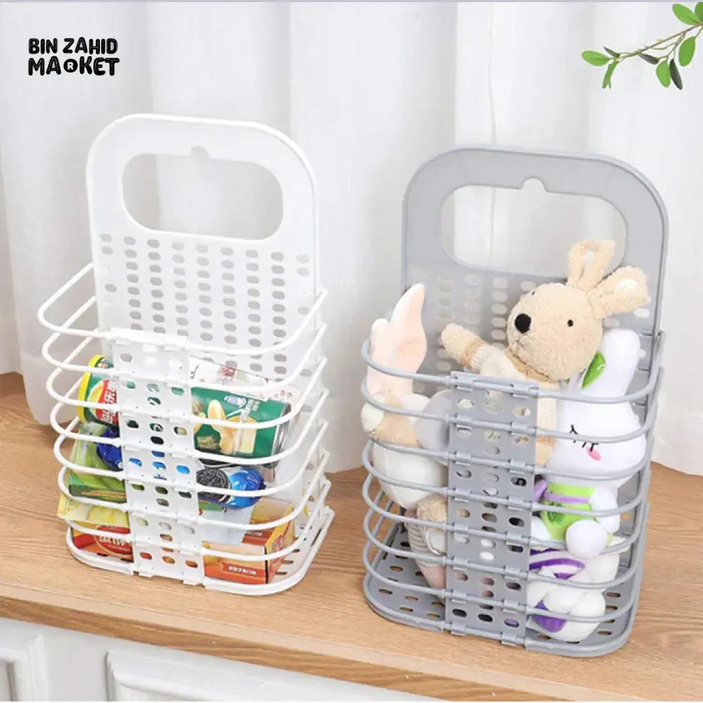 MULTIPURPOSE WALL-MOUNTED FOLDABLE LAUNDRY BASKET – SPACE-SAVING STORAGE BIN FOR CLOTHES, TOYS & BATHROOM ORGANIZATION