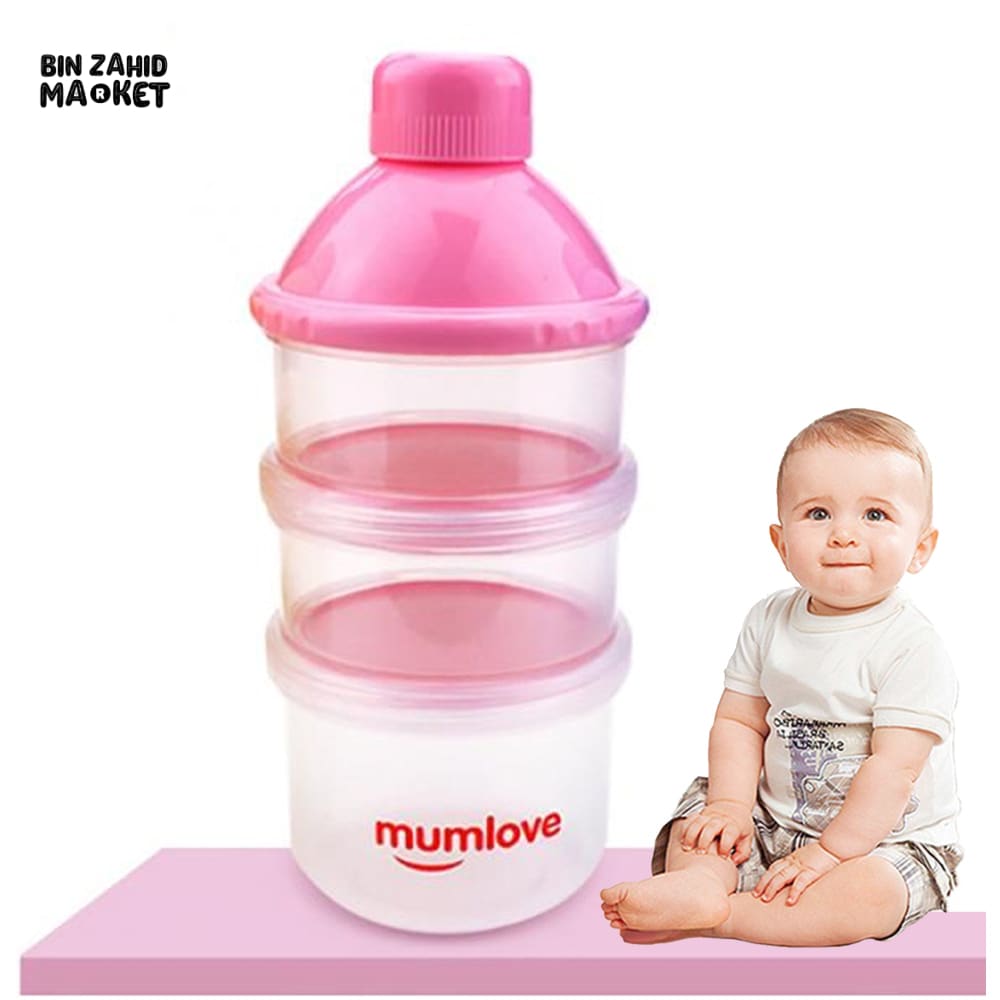 MUMLOVE BABY MILK POWDER DISPENSER 3-LAYER STACKABLE FORMULA CONTAINER
