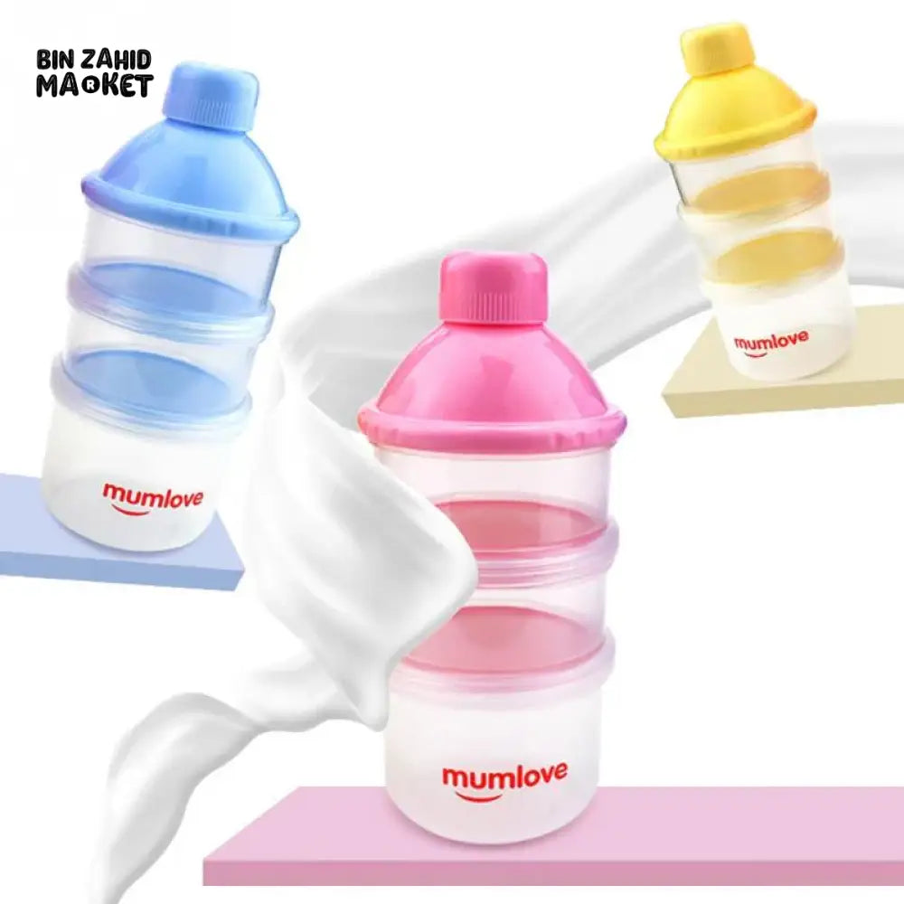 MUMLOVE BABY MILK POWDER DISPENSER 3-LAYER STACKABLE FORMULA CONTAINER