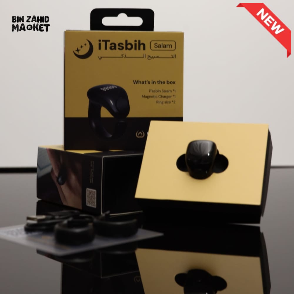 MUSLIM SMART PRAYER RING – WATERPROOF DIGITAL TALLY COUNTER WITH PRAYER TIME & VIBRATION REMINDER
