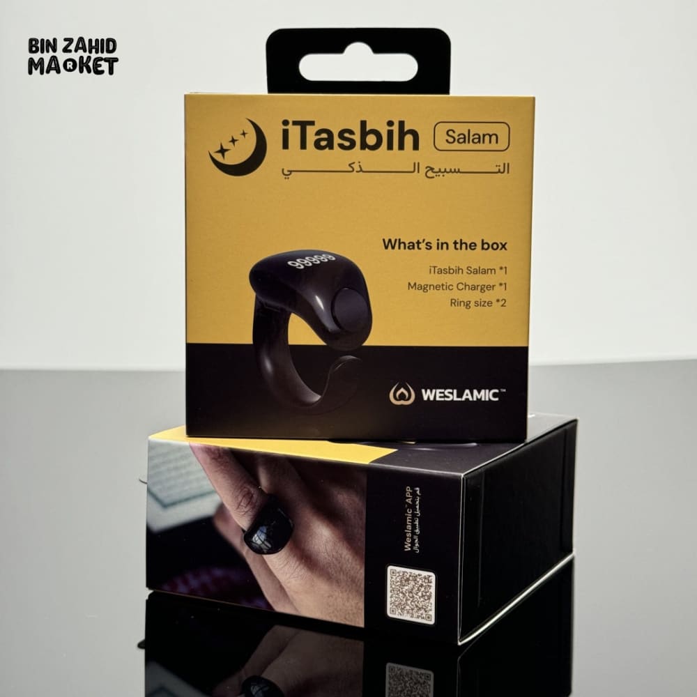MUSLIM SMART PRAYER RING – WATERPROOF DIGITAL TALLY COUNTER WITH PRAYER TIME & VIBRATION REMINDER