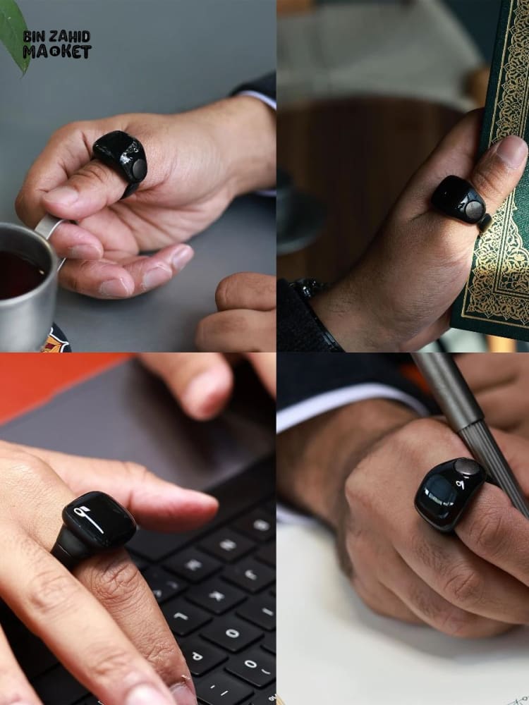MUSLIM SMART PRAYER RING – WATERPROOF DIGITAL TALLY COUNTER WITH PRAYER TIME & VIBRATION REMINDER