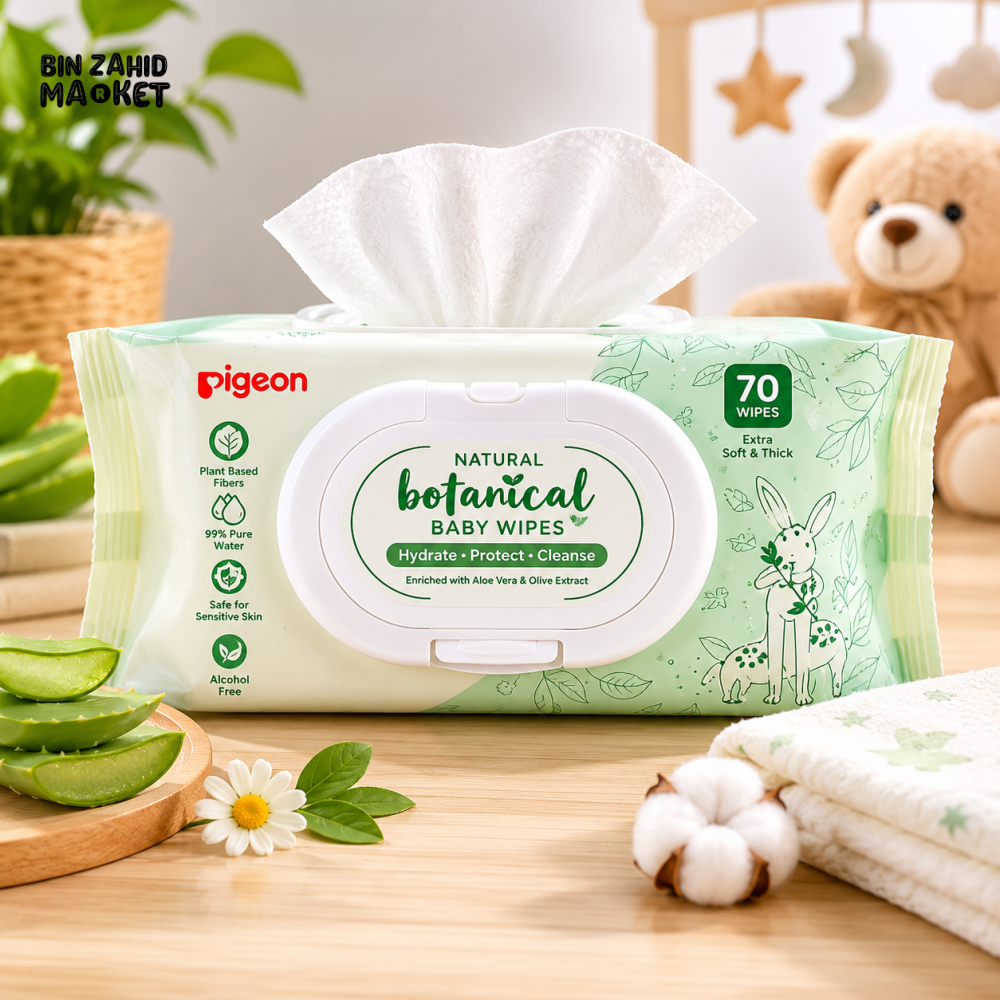 NATURAL BOTANICAL PLANTMADE GENTLE WIPES (70 SHEETS)