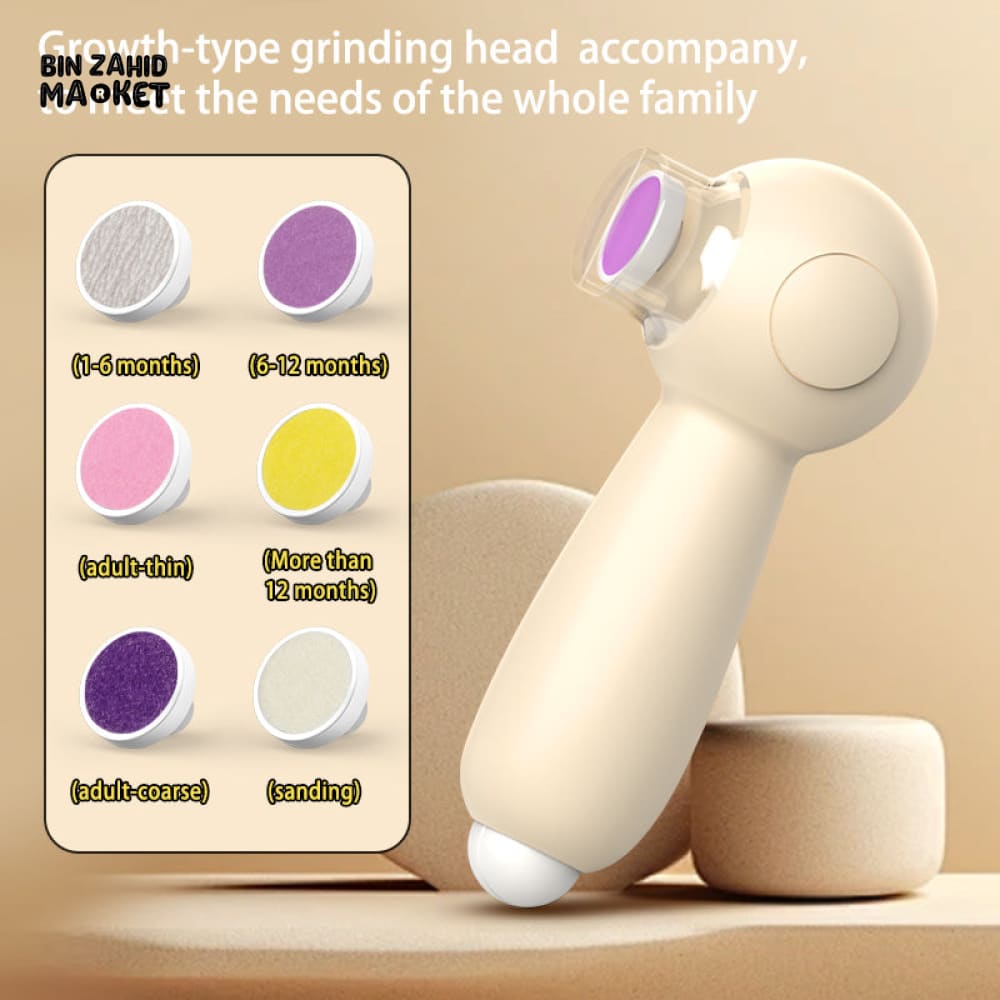 NEW 6-IN-1 LED LIGHT ELECTRIC NAIL CLIPPER – SAFE BABY MANICURE & GROOMING KIT