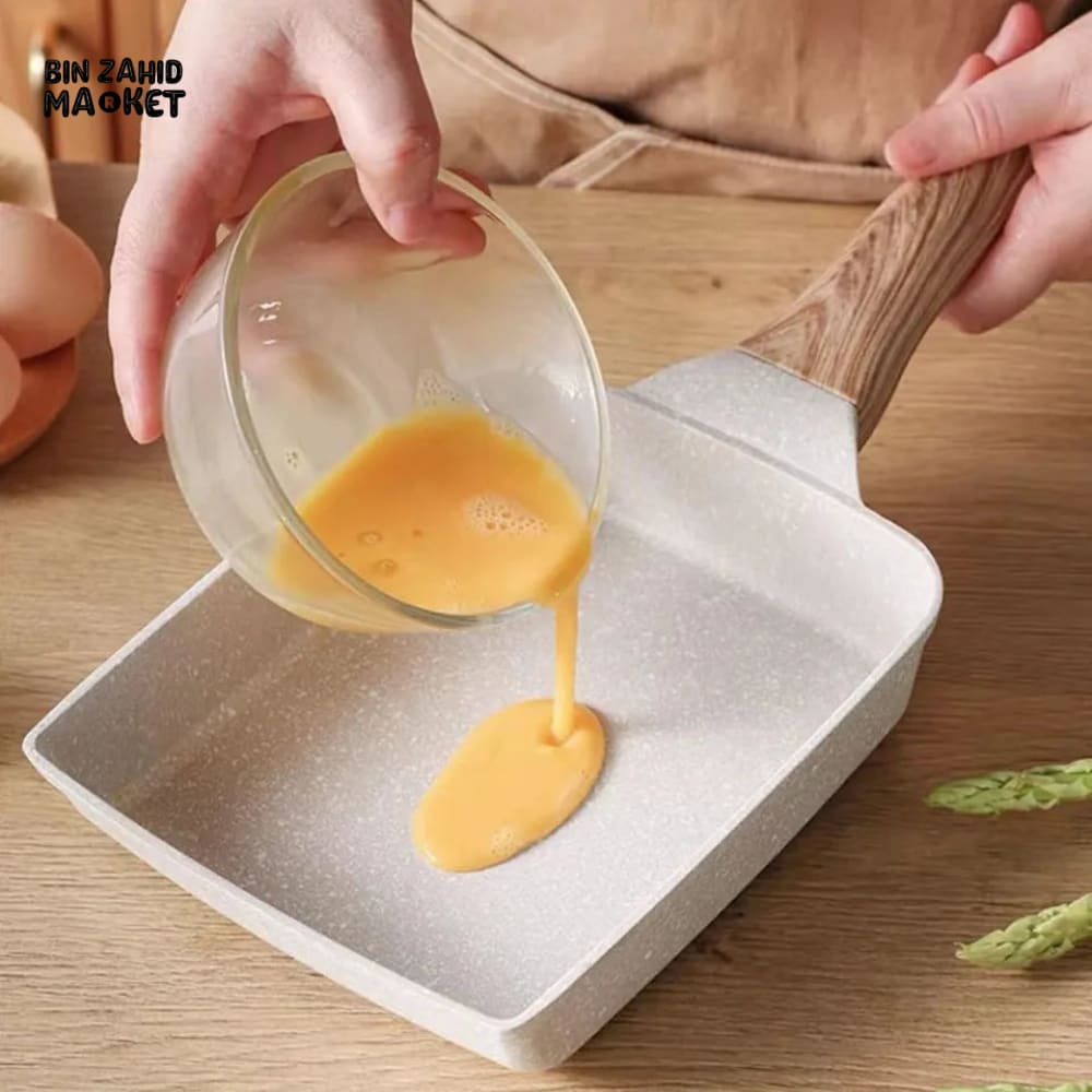 NON STICK MARBLE COATING RECTANGLE FRYING PAN