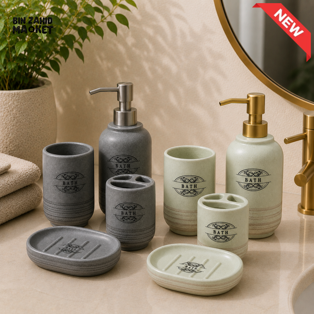 NORDIC CERAMIC BATHROOM VANITY SET – 4 PIECE LUXURY COLLECTION