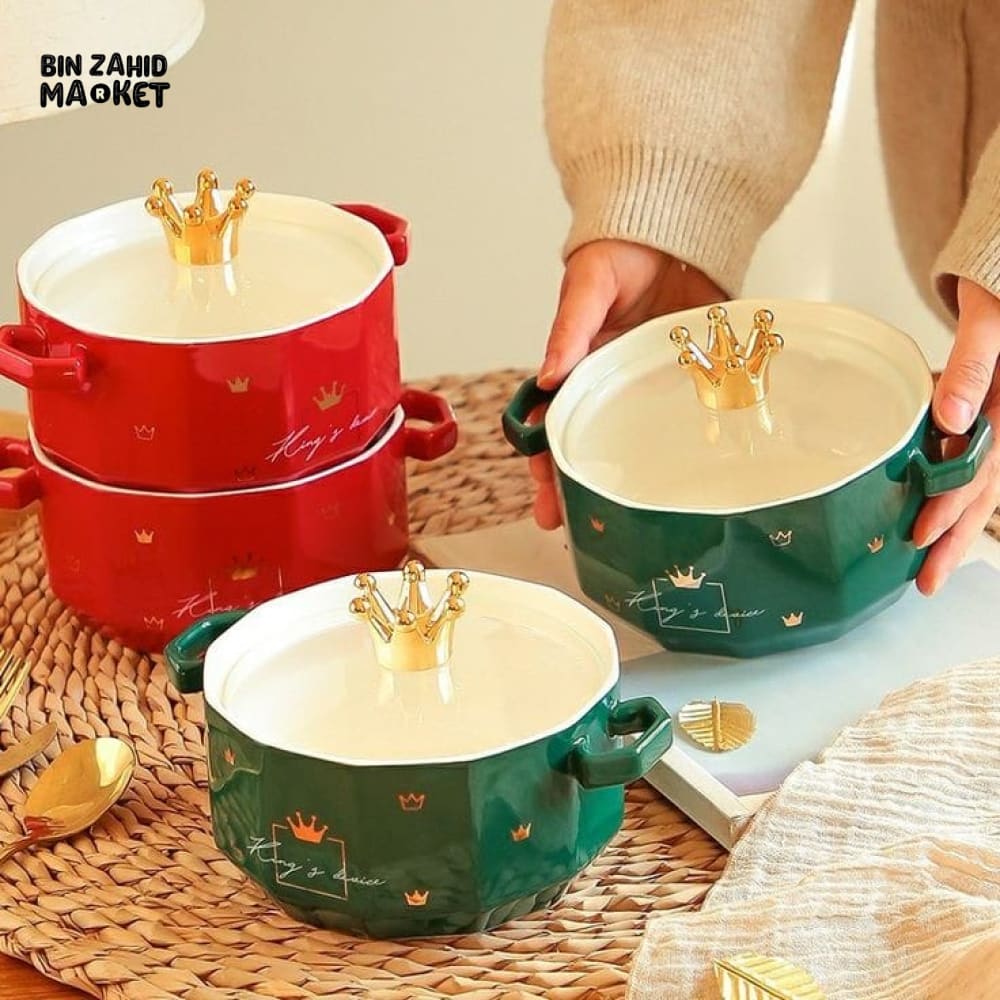NORDIC CERAMIC SERVING BOWL