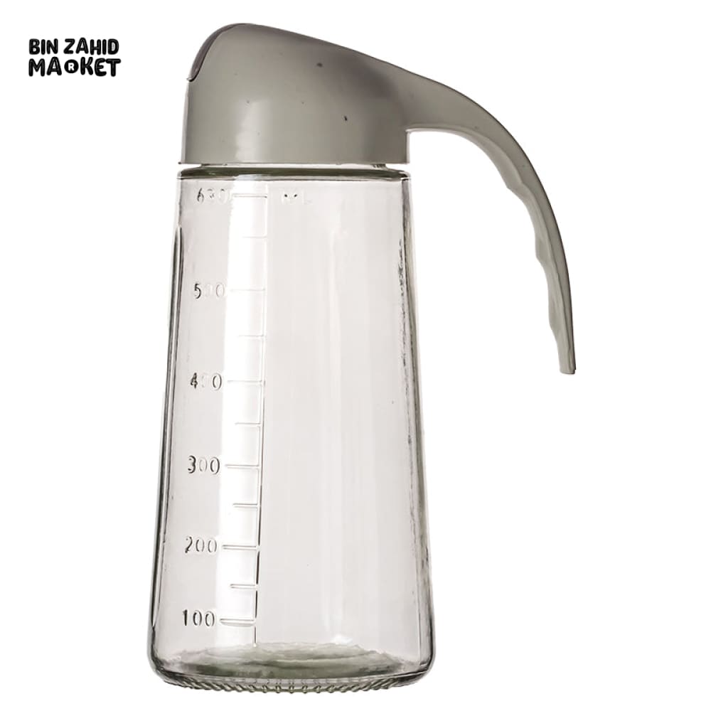 NORDIC GLASS OIL POT WITH SCALE – DRIP-FREE KITCHEN OIL DISPENSER FOR OLIVE OIL & SAUCES