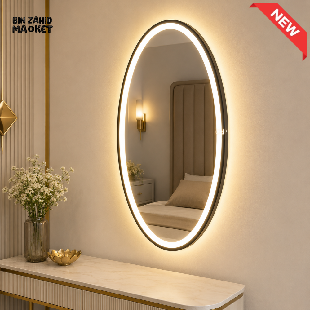 OVAL LED ILLUMINATED WALL MIRROR