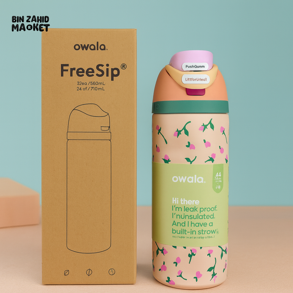 OWALA FREESIP 24OZ WATER BOTTLE - BLOSSOM PEACH