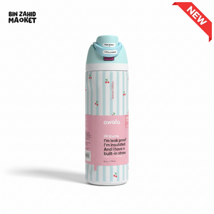 OWALA FREESIP 24OZ WATER BOTTLE - CHERRY STRIPES