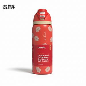 OWALA FREESIP 24OZ WATER BOTTLE - CORAL LEAF