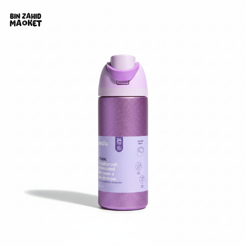 OWALA FREESIP 24OZ WATER BOTTLE - GLITTER PURPLE
