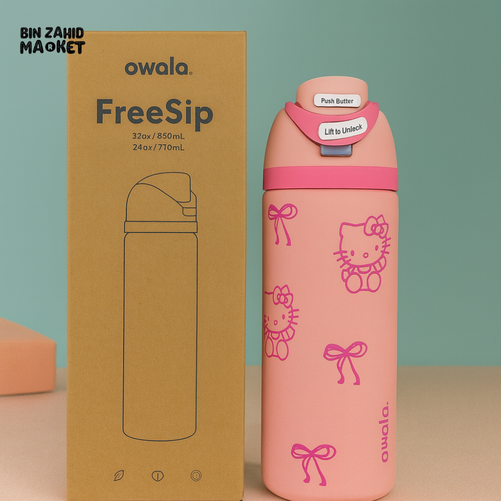 OWALA FREESIP 24OZ WATER BOTTLE - HELLO KITTY