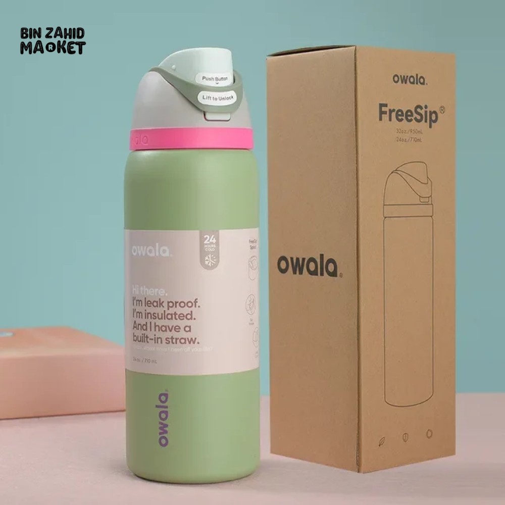OWALA FREESIP 24OZ WATER BOTTLE – HYDRATION REDEFINED - AVOCADO GREEN