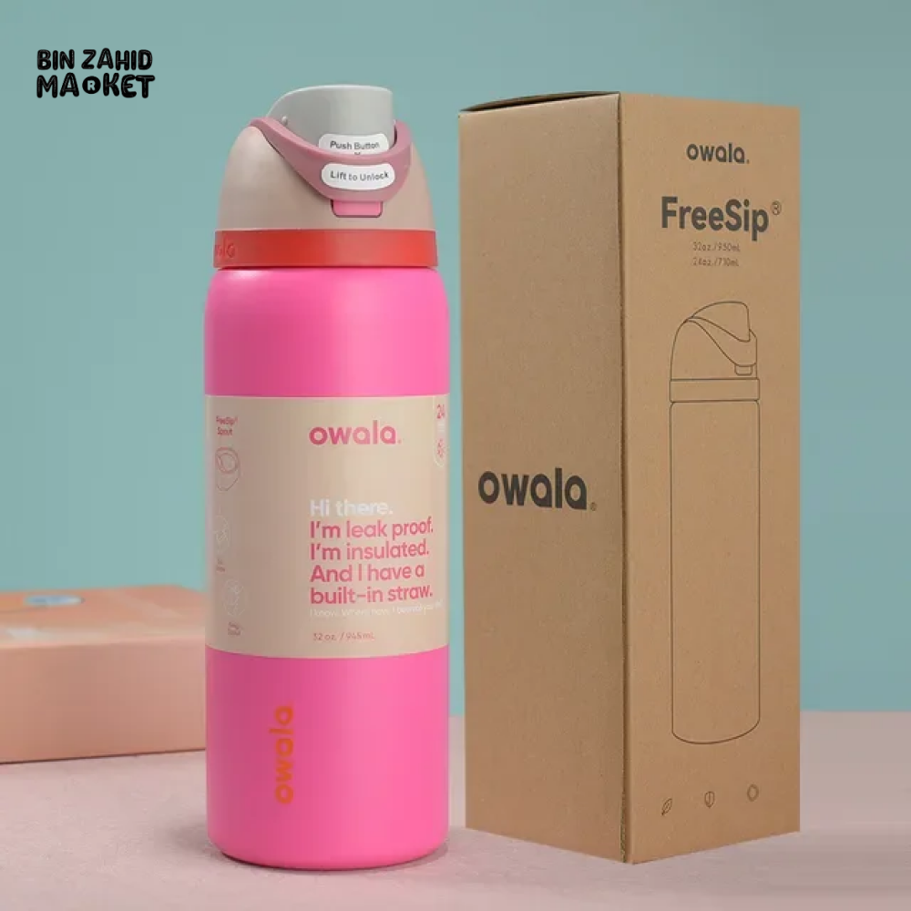 OWALA FREESIP 24OZ WATER BOTTLE – HYDRATION REDEFINED - DARK PINK