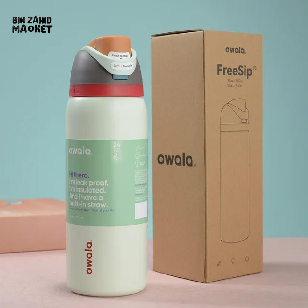 OWALA FREESIP 24OZ WATER BOTTLE – HYDRATION REDEFINED - IVORY WHITE