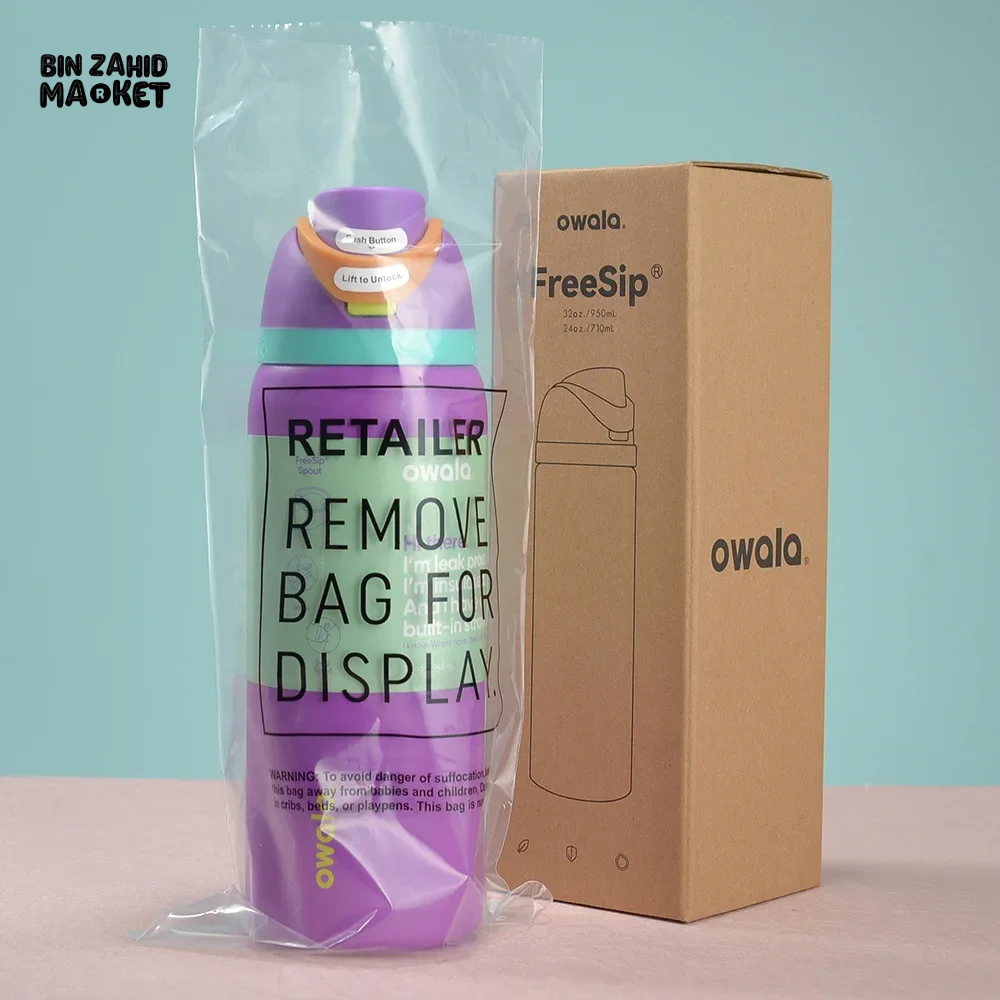 OWALA FREESIP 24OZ WATER BOTTLE – HYDRATION REDEFINED - LIGHT PINK