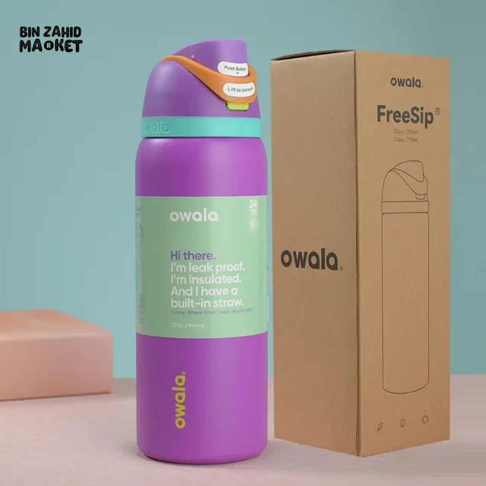 OWALA FREESIP 24OZ WATER BOTTLE – HYDRATION REDEFINED - PURPLE