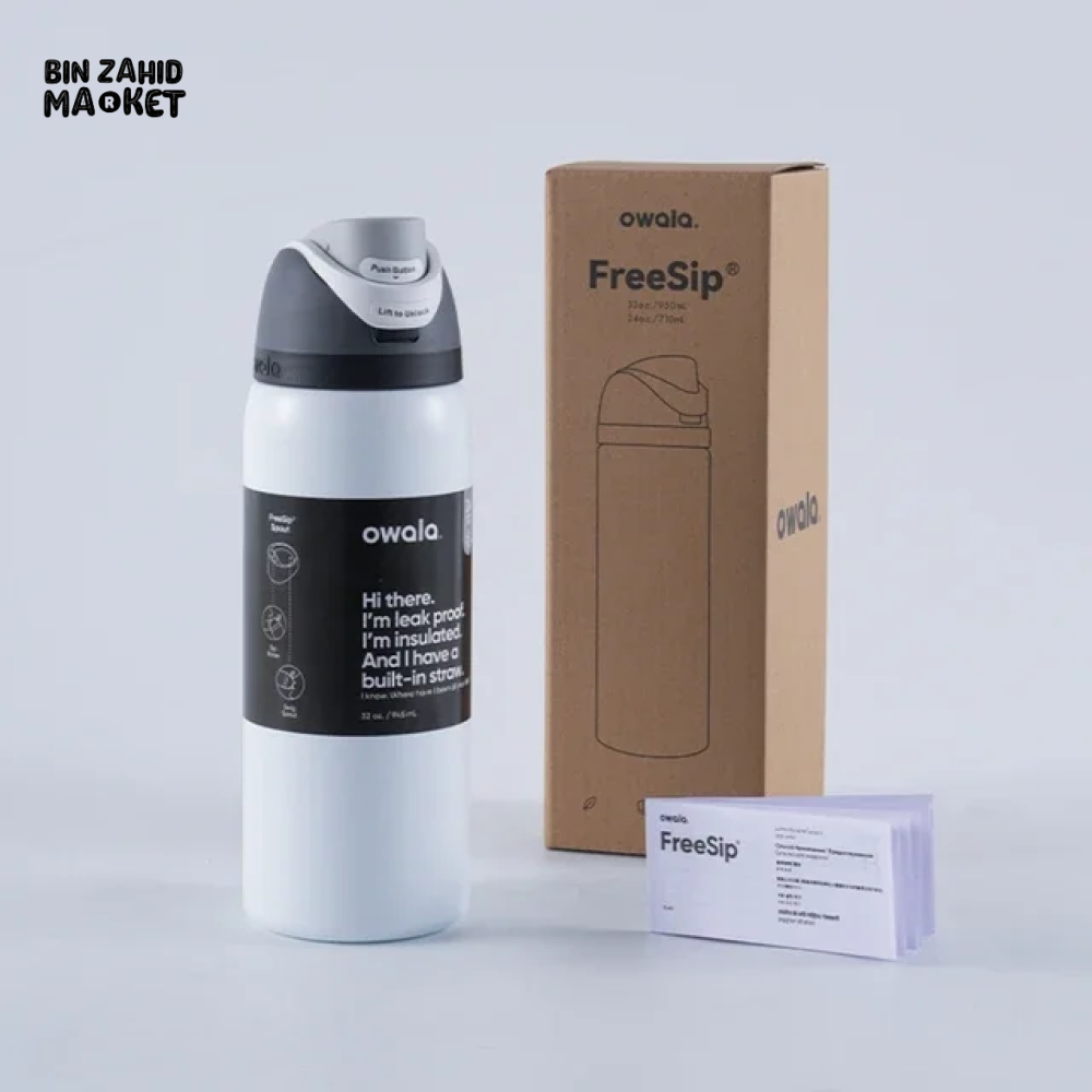 OWALA FREESIP 24OZ WATER BOTTLE – HYDRATION REDEFINED - WHITE