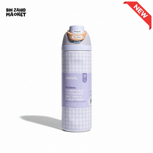 OWALA FREESIP 24OZ WATER BOTTLE - LAVENDER GHINGAM