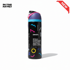 OWALA FREESIP 24OZ WATER BOTTLE - NEON GEO BLACK