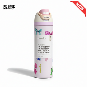 OWALA FREESIP 24OZ WATER BOTTLE - RIBBON WHITE