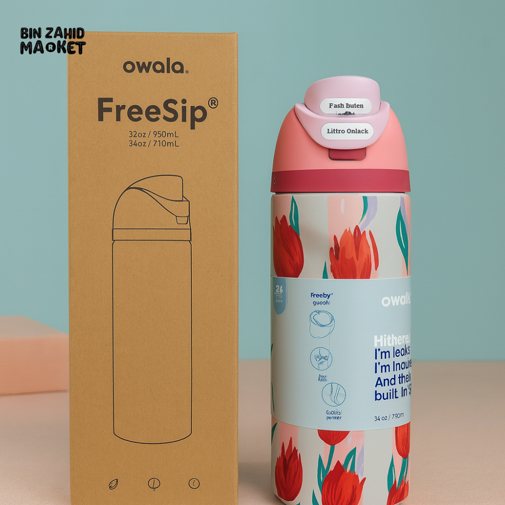 OWALA FREESIP 24OZ WATER BOTTLE - TULIP RED
