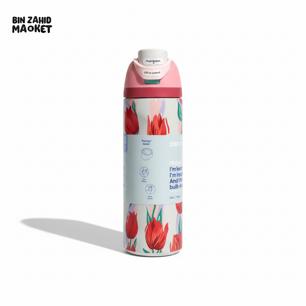 OWALA FREESIP 24OZ WATER BOTTLE - TULIP RED