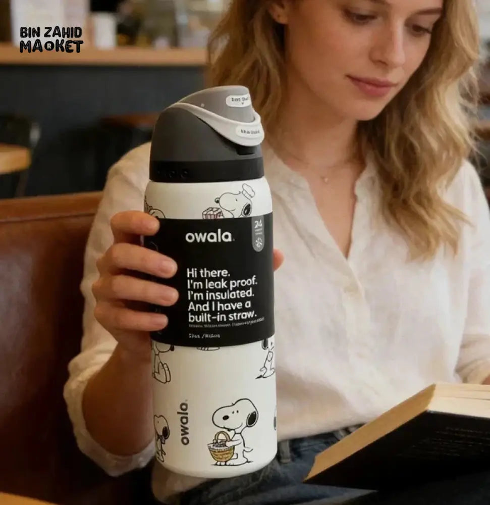 OWALA WATER BOTTLE SNOOPY 32OZ - WHITE