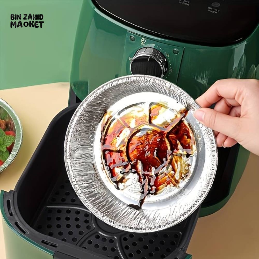 PACK OF 10 ALUMINIUM DISPOSABLE FOIL PLATES Round