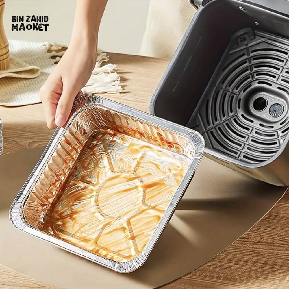 PACK OF 10 ALUMINIUM DISPOSABLE FOIL PLATES Square