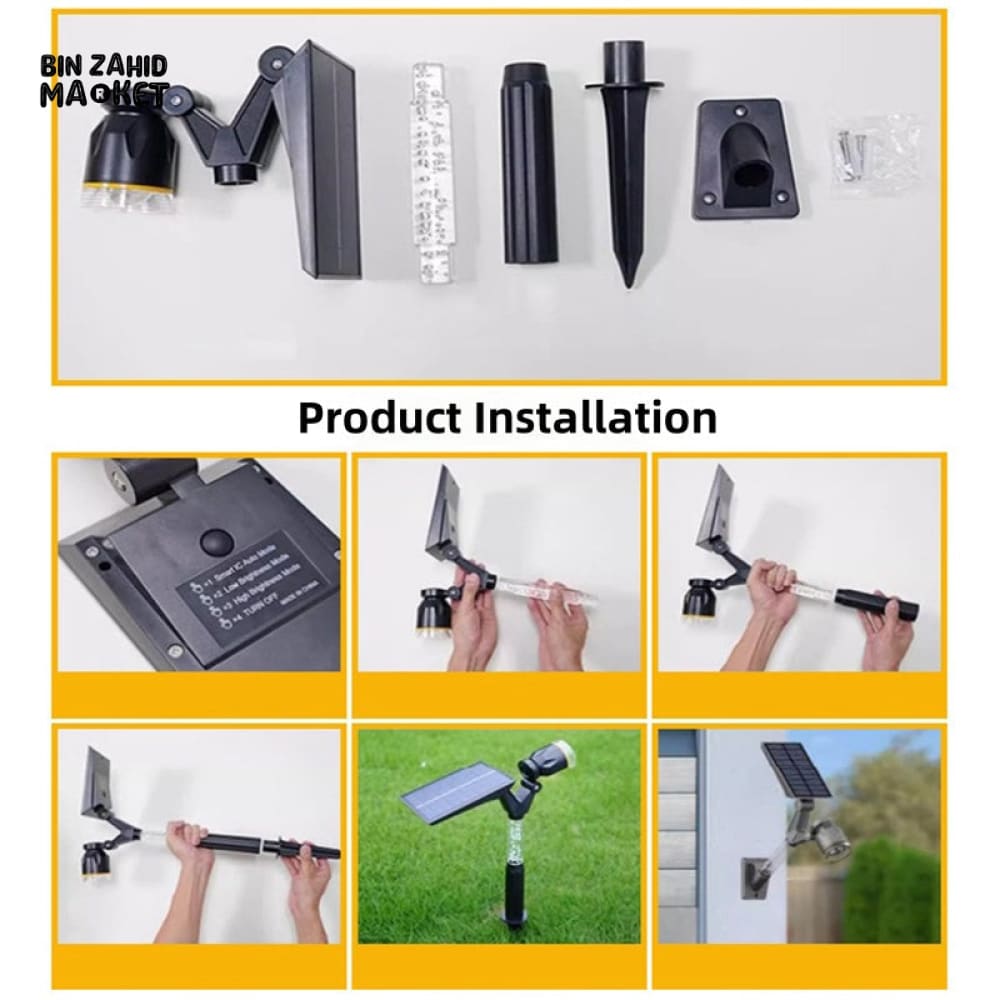 PACK OF 2 SOLAR POWERED OUTDOOR LIGHTS WATERPROOF LED FOR COURTYARD BALCONY & GARDEN