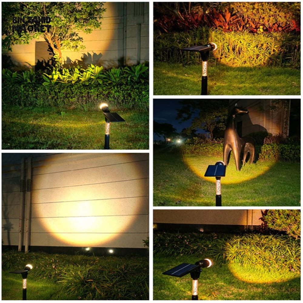PACK OF 2 SOLAR POWERED OUTDOOR LIGHTS WATERPROOF LED FOR COURTYARD BALCONY & GARDEN