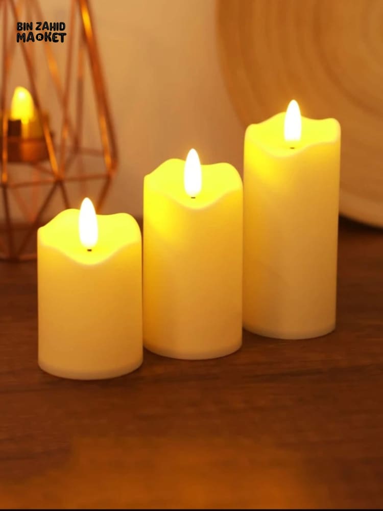 PACK OF 3 LED CANDLE LIGHTS