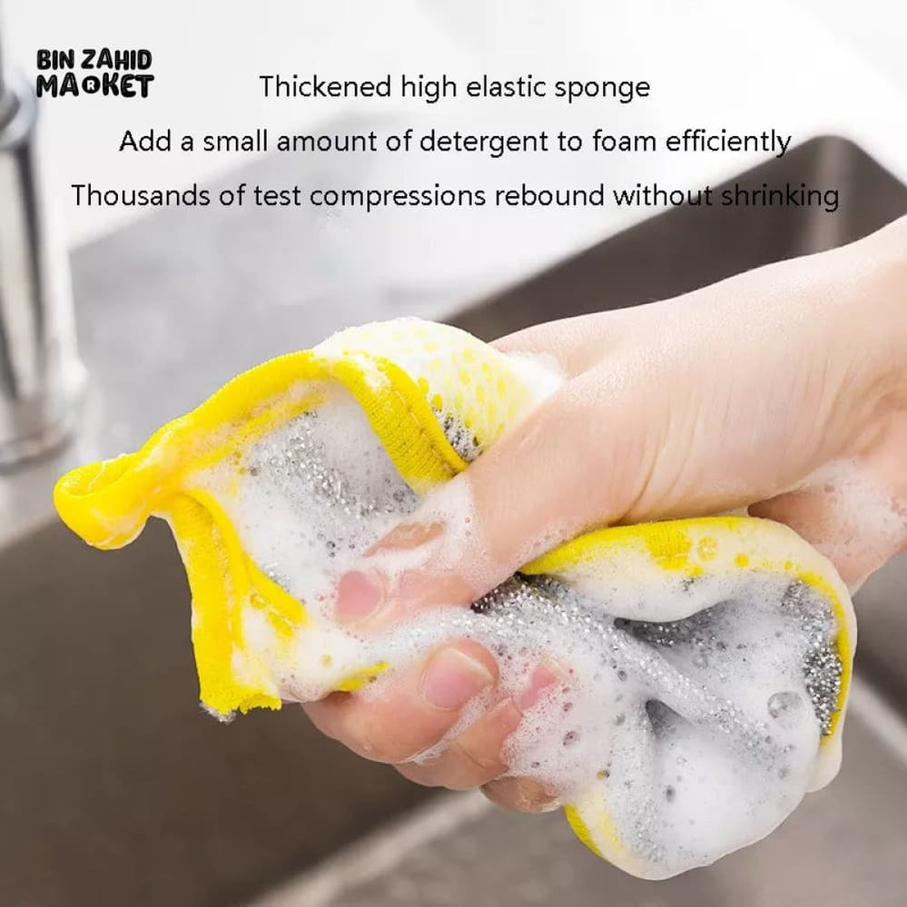 PACK OF 4 DUAL SIDED CLEANING SPONGE