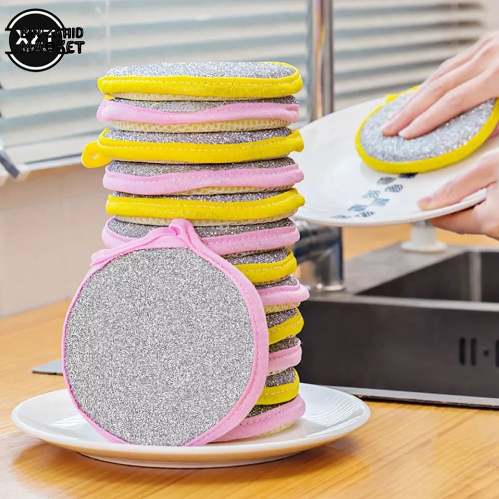 PACK OF 4 DUAL SIDED CLEANING SPONGE