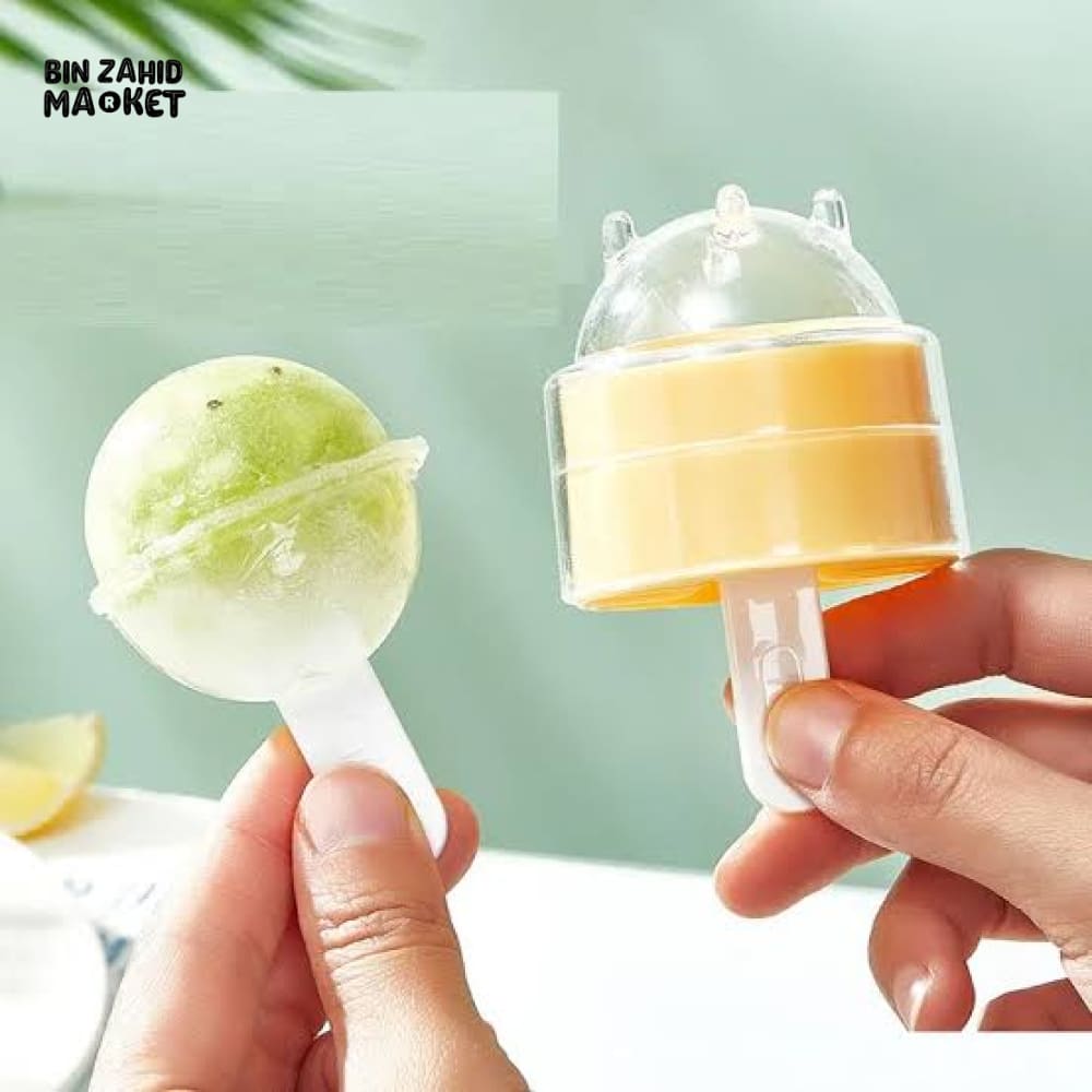 PACK OF 4 ICE MOLD SET – FUN LOLLIPOP-SHAPED ICE CUBE MOLDS
