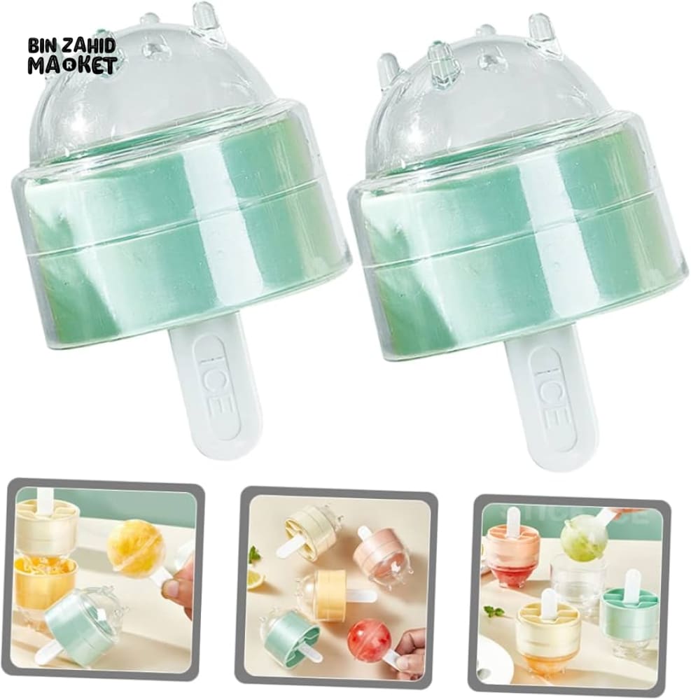 PACK OF 4 ICE MOLD SET – FUN LOLLIPOP-SHAPED ICE CUBE MOLDS