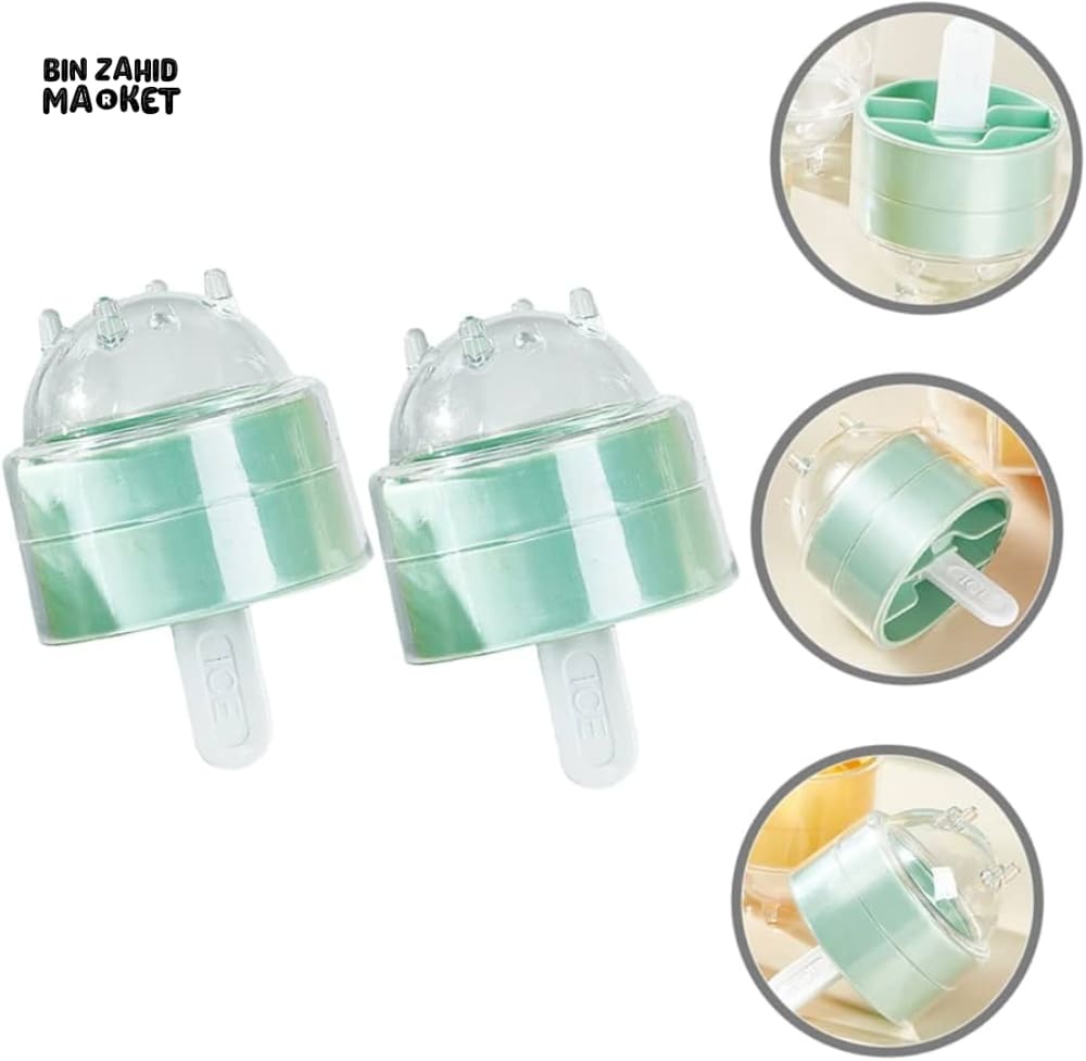 PACK OF 4 ICE MOLD SET – FUN LOLLIPOP-SHAPED ICE CUBE MOLDS