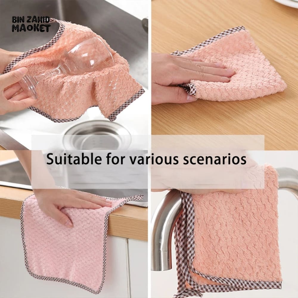 PACK OF 4 MICROFIBER KITCHEN DISH CLOTH