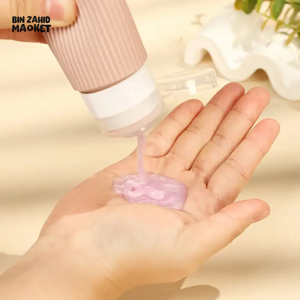 PACK OF 4 SILICONE TRAVEL BOTTLES PORTABLE BPA FREE LEAK PROOF CONTAINERS