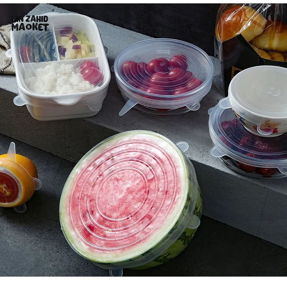 PACK OF 6 SILICONE LIDS