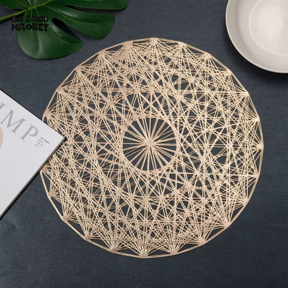 PAIR OF PVC TABLE PLACEMAT 38CM Golden