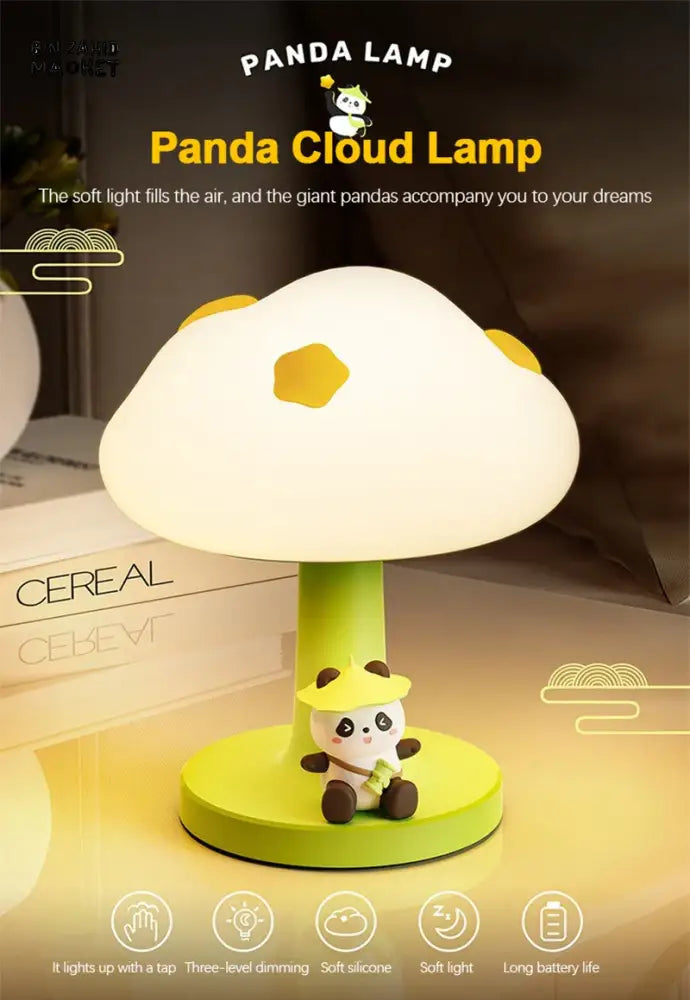 PANDA CLOUD NIGHT LAMP – RECHARGEABLE USB TOUCH DIMMABLE AMBIENT LIGHT