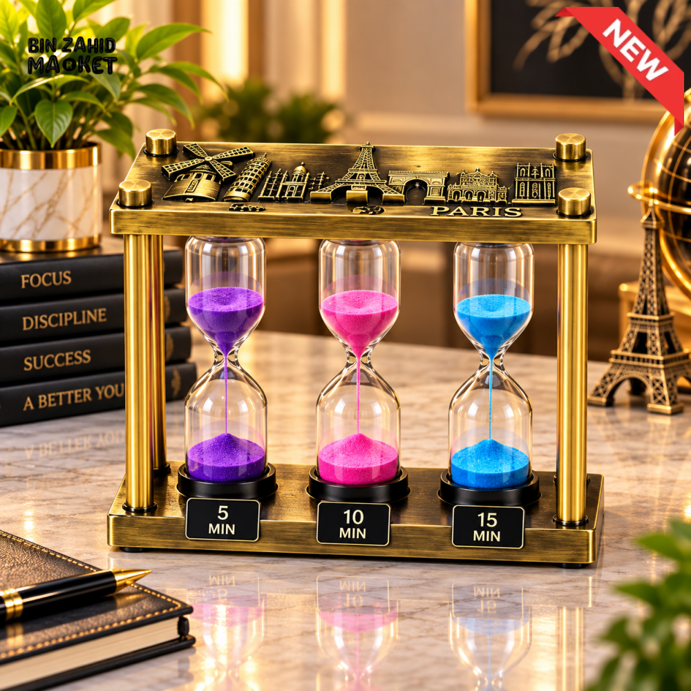 PARIS THEME 3-IN-1 SAND HOURGLASS TIMER SET