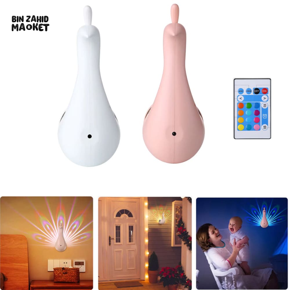 PEACOCK WALL LIGHT – COLORFUL 3D AMBIENT LED WALL LAMP FOR BEDROOM & LIVING ROOM